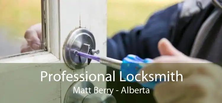 Professional Locksmith Matt Berry - Alberta